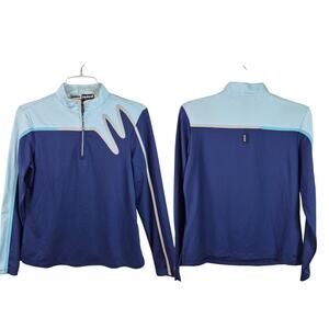 Jamie Sadock Blue Long Sleeve Activewear Shirt Top Small